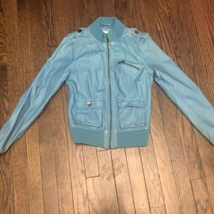 Aqua blue jacket